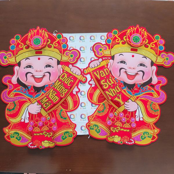  Hình thần tài trang trí tết 