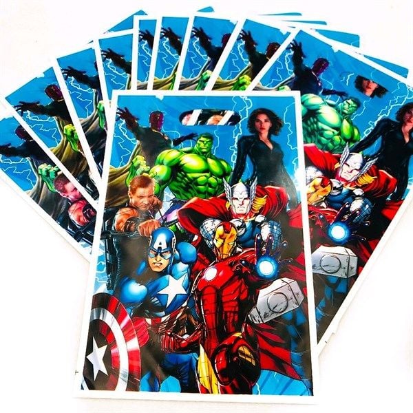  10 túi quà Party gift bag 17 x 25 cm chủ đề các siêu anh hùng 