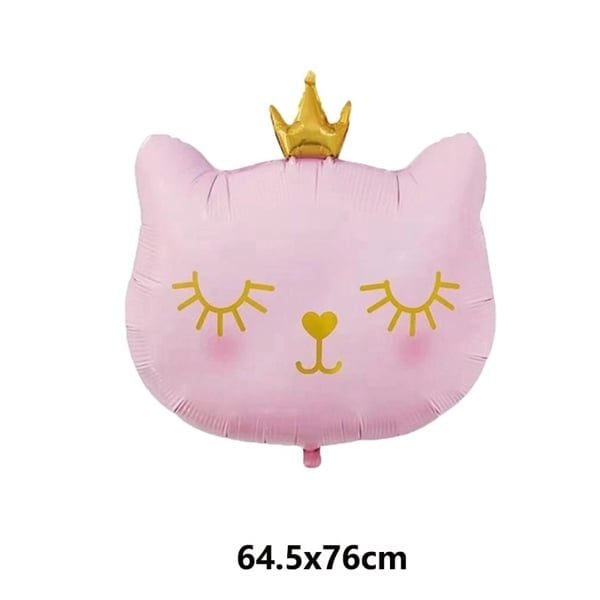  Bong bóng hình đầu mèo - Hồng 