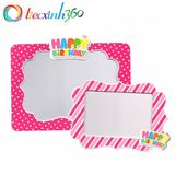  2 khung hình giấy để bàn trang trí sinh nhật - Hồng 
