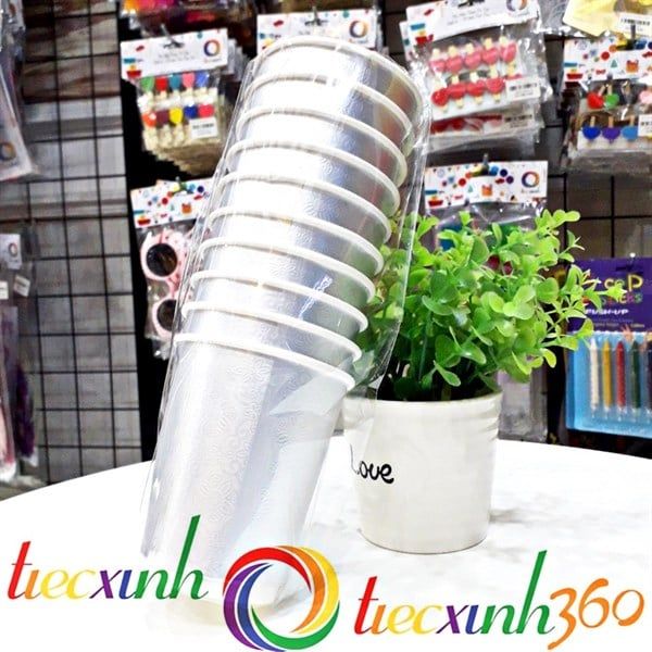  Bộ 10 ly giấy phủ bạc 