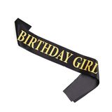  Băng đeo chéo phụ kiện sinh nhật Birthday Girl Black - Gold 