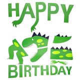  Dây chữ Happy Birthday trang trí sinh nhật hình khủng long 