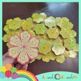  Set hoa mai giấy nổi trang trí Tết - 15 nhỏ 6 cánh 