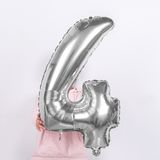  Bong bóng số (0-9) màu bạc 70cm 