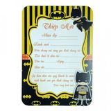  Bộ 10 thiệp sinh nhật Batman 