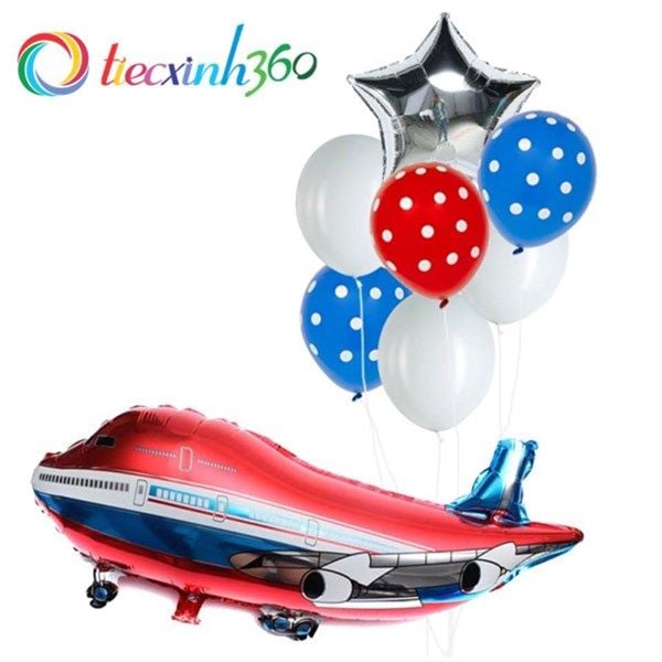  Bộ bong bóng máy bay đỏ 