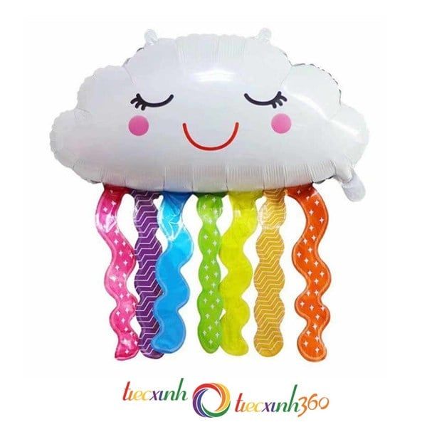  Bong bóng hình đám mây cầu vồng 