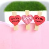 Bộ 10 kẹp gỗ trái tim It's my heart - Love 