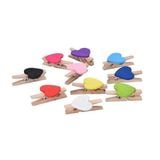  Bộ 10 Kẹp gỗ trái tim mini 