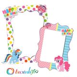  2 khung hình giấy để bàn trang trí sinh nhật - pony 