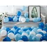  Bong bóng cao su mix xanh dương đậm-nhạt-trắng gói 30 cái 