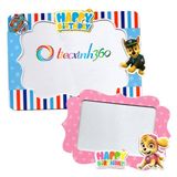  Bộ 2 khung hình giấy để bàn trang trí sinh nhật - chó paw patral 