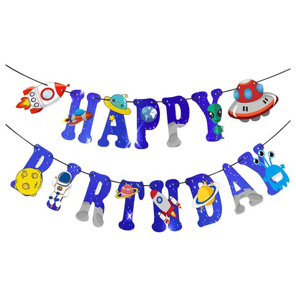  Dây chữ Happy Birthday chủ đề không gian - M2 