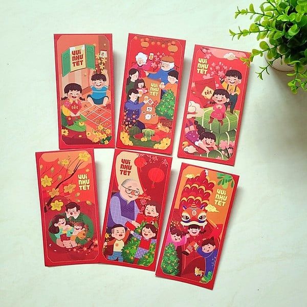  Set 6 bao lì xì VUI NHƯ TẾT 