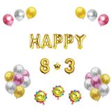  Bộ bong bóng Happy 8-3 (Gold) 