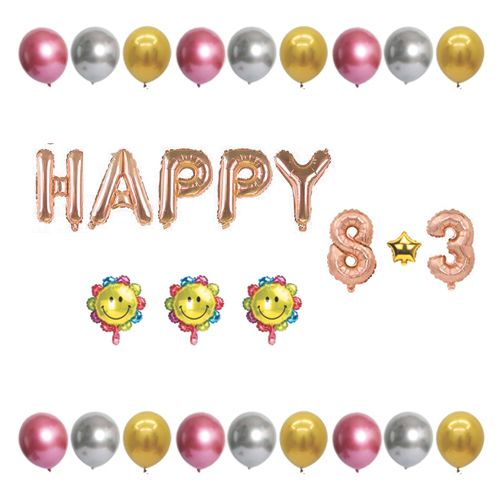  Bộ bong bóng Happy 8-3 (Rose Gold) 