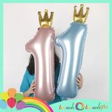  Bóng số 1 vương miện - hồng 