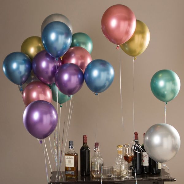  Bong bóng cao su chrome (Metallic balloons) nhiều màu 