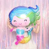  Combo bong bóng Nàng tiên cá chibi trang trí sinh nhật 