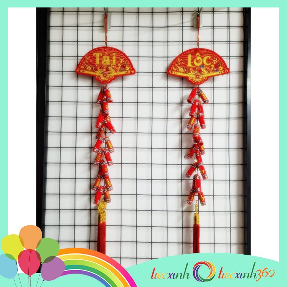  Set 2 dây treo Pháo Quạt Tài Lộc trang trí Tết 