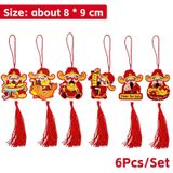  Set 6 tag giấy treo tết mẫu thần tài Mca 