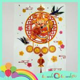  Decal trang trí Tết Xuân Năm mới ( Thần tài Khánh) 