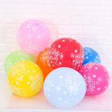  Bong bóng cao su trang trí Happy Birthday nhiều màu gói 10 cái 