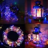  Đèn led 10m nhiều màu chống nước dùng pin (dây đèn đom đóm nhiều màu) 