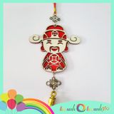  Thần tài treo trang trí Tết bằng gỗ 