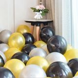  Bong bóng cao su mix vàng - đen - bạc gói 30 cái 