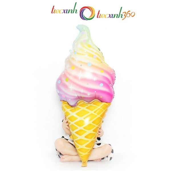  Bong bóng hình kem ốc quế 