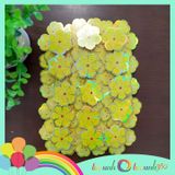  Set hoa mai giấy nổi trang trí Tết - 15 nhỏ 6 cánh 