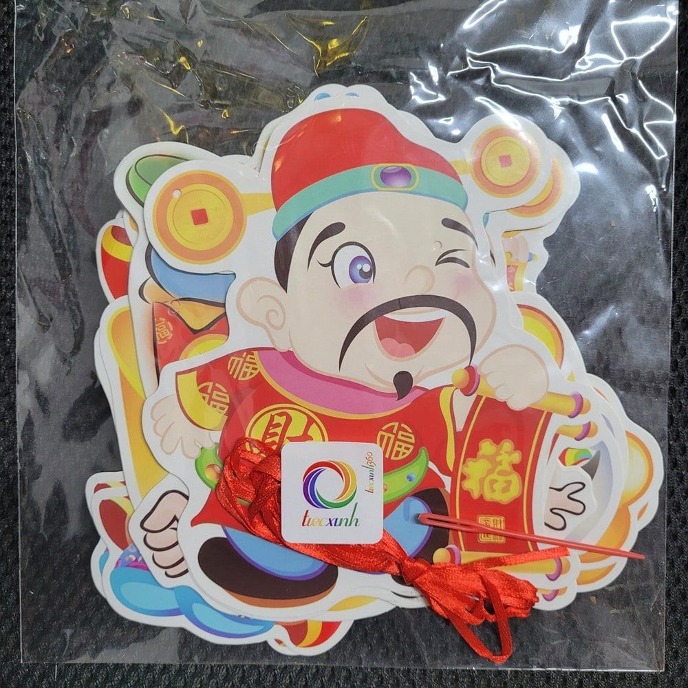  Dây treo banner thần tài giấy trang trí Tết 