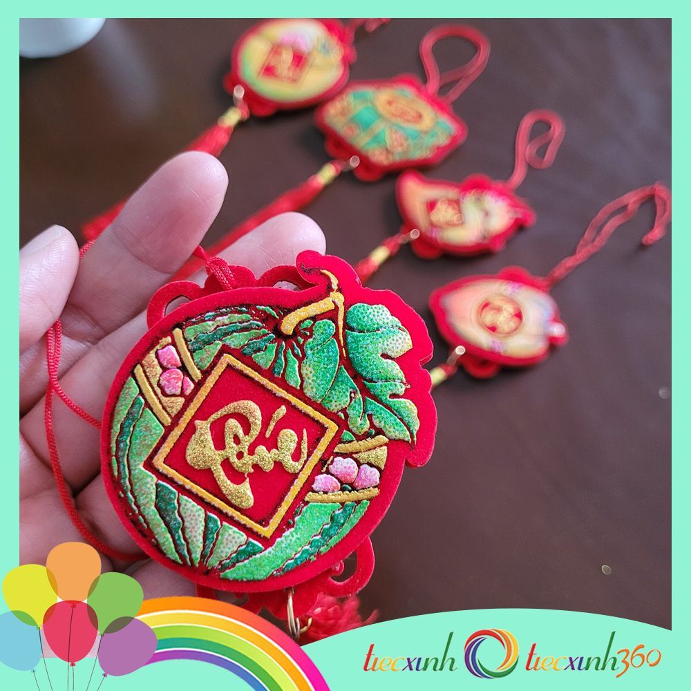  Set 5 phụ kiện nỉ nhung treo trang trí Tết (ngẫu nhiên) Mẫu ngũ quả - chữ 