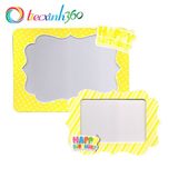  2 khung hình giấy để bàn trang trí sinh nhật - Vàng 