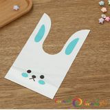  10 TÚI QUÀ CỘT TAI HÌNH GẤU - XANH 