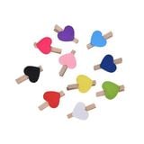  Bộ 10 Kẹp gỗ trái tim mini 