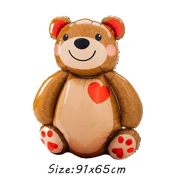  Bong bóng gấu Happy - tim đứng 