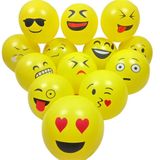  Bong bóng cao su trang trí biểu tượng cảm xúc (emoji balloons) gói 12 cái 