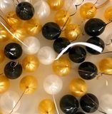 Bong bóng cao su mix vàng - đen - trắng gói 30 cái 