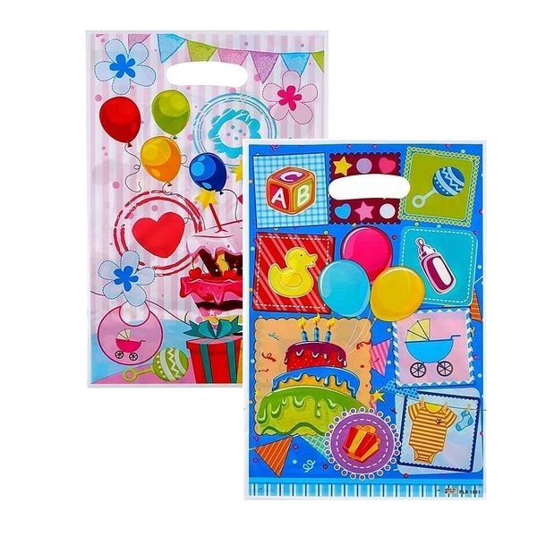  10 túi quà Party gift bag 17 x 25 cm mẫu bánh gato cho bé 