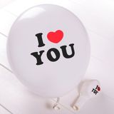 10 bong bóng in chữ I Love You - Trắng 