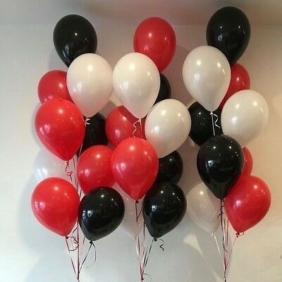  Bong bóng cao su mix đỏ - trắng - đen gói 30 cái 