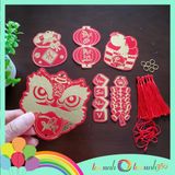  Set 6 tag giấy treo tết mẫu ép kim M1 