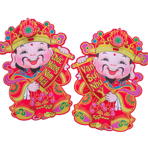  Hình thần tài trang trí tết 