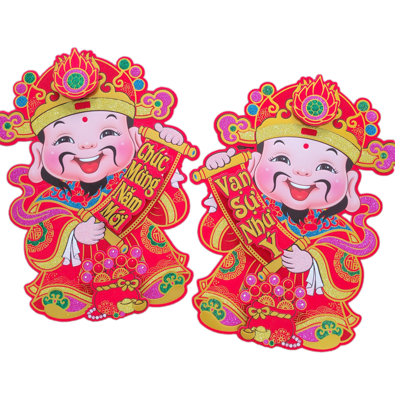  Hình thần tài trang trí tết 