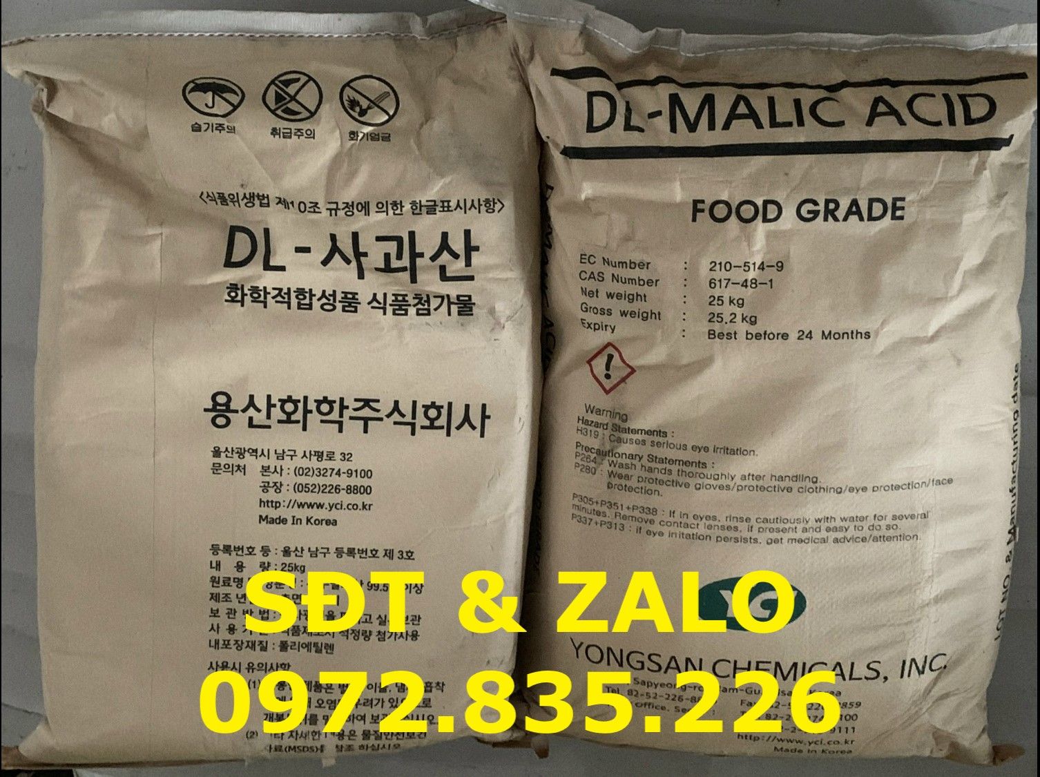  Hóa chất Acid Malic - Axit Malic - C4H6O5 (Hàng FUSO - FOOD GRADE) 