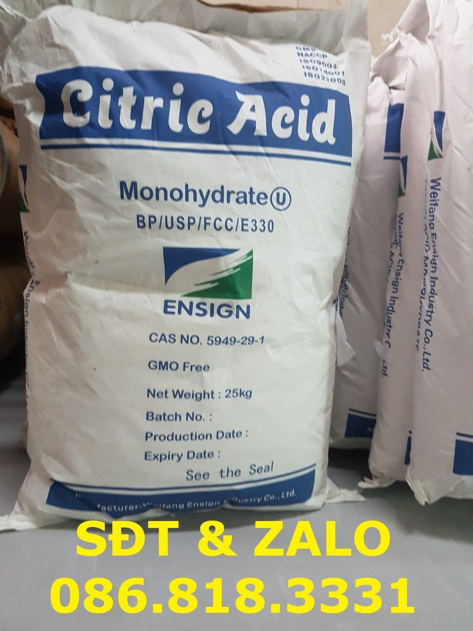  Citric Acid Monohydrate - Axit Citric - C6H8O7 