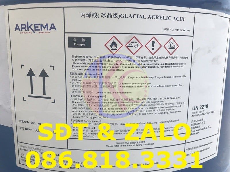 ACRYLIC ACID GLACIAL ACRYLIC ACID C3H4O2 KDCCHEMICAL